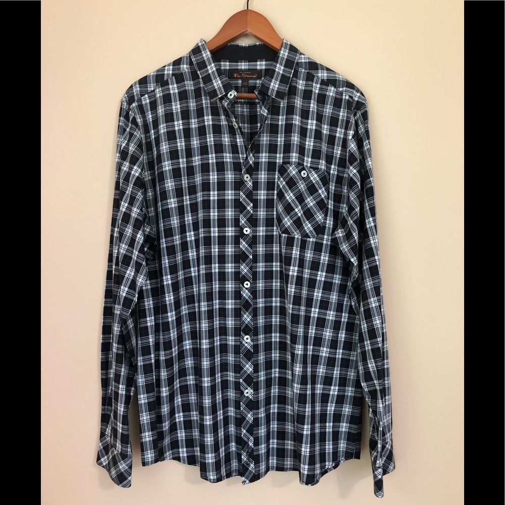 Ben Sherman Plaid Checkered Shirt Sz 2XL